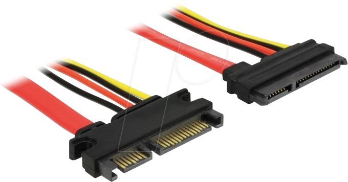 DELOCK 83804 - SATA 6 Gb/s 22 Pin Stecker > SATA 22 Pin Buchse (5 V + 12 V) 100