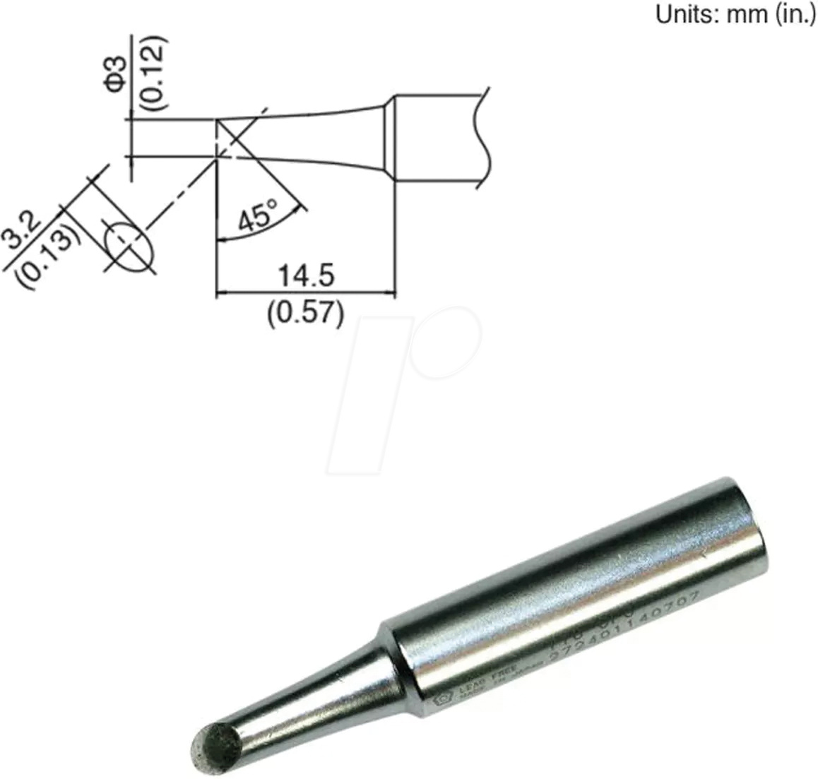 HAK T18-CF3 - Lötspitze T18-CF3, 3,2 mm, abgeschrägt
