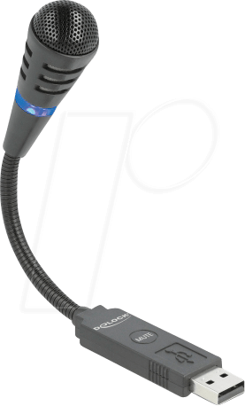 DELOCK 66499 - Mikrofon, USB, Schwanenhals