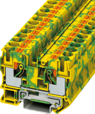 PT 10 PE - Durchgangsklemme, PT 10 grün-gelb