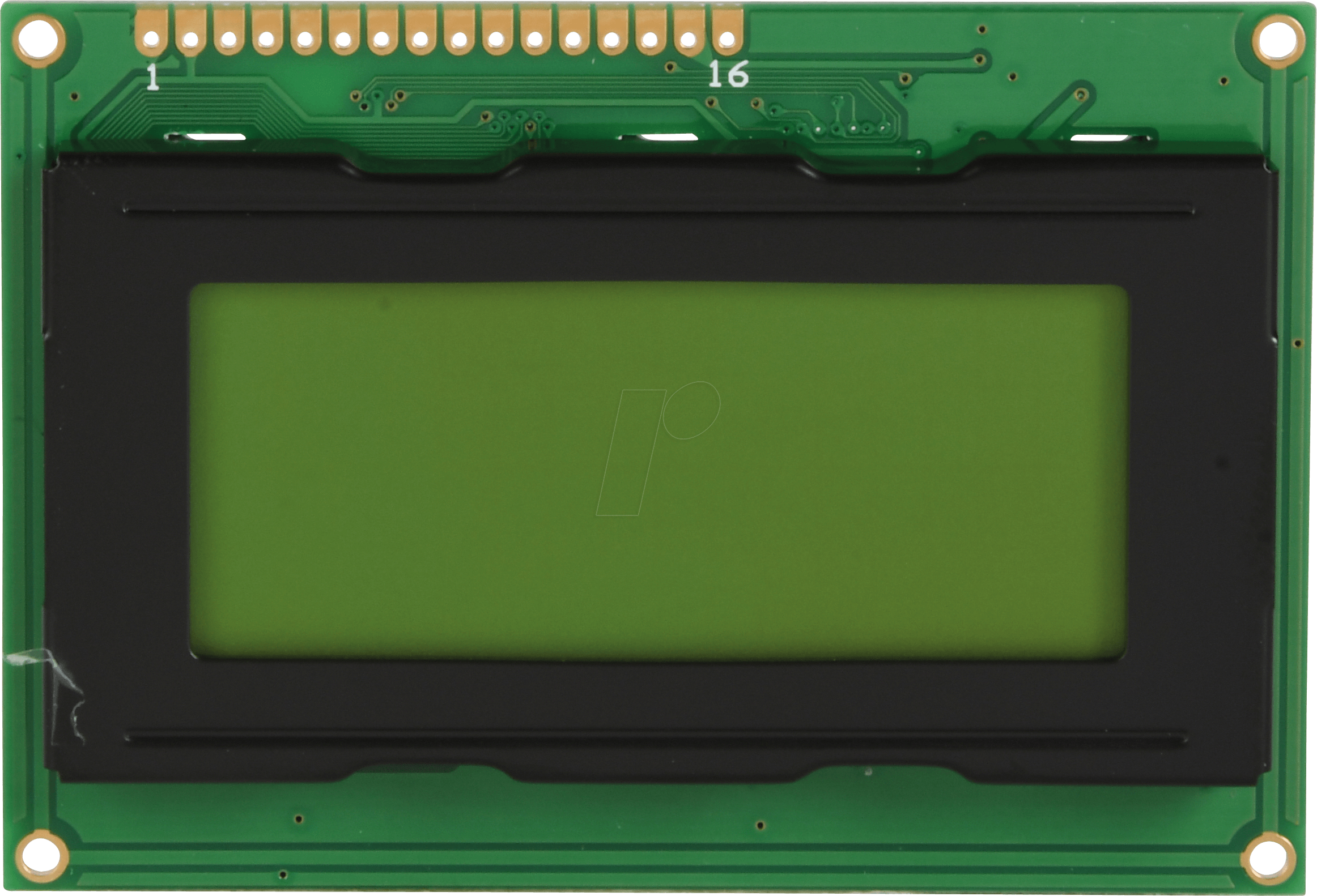 LCD-PM 4X16-5 B - LCD-Modul, 4x16, H:4,8mm, ge/gn, m.Bel.