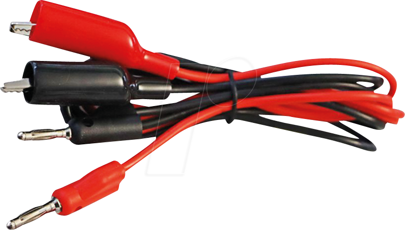 PEAKTECH 7035 - Messleitung, 4 mm Bananenstecker, rot / schwarz