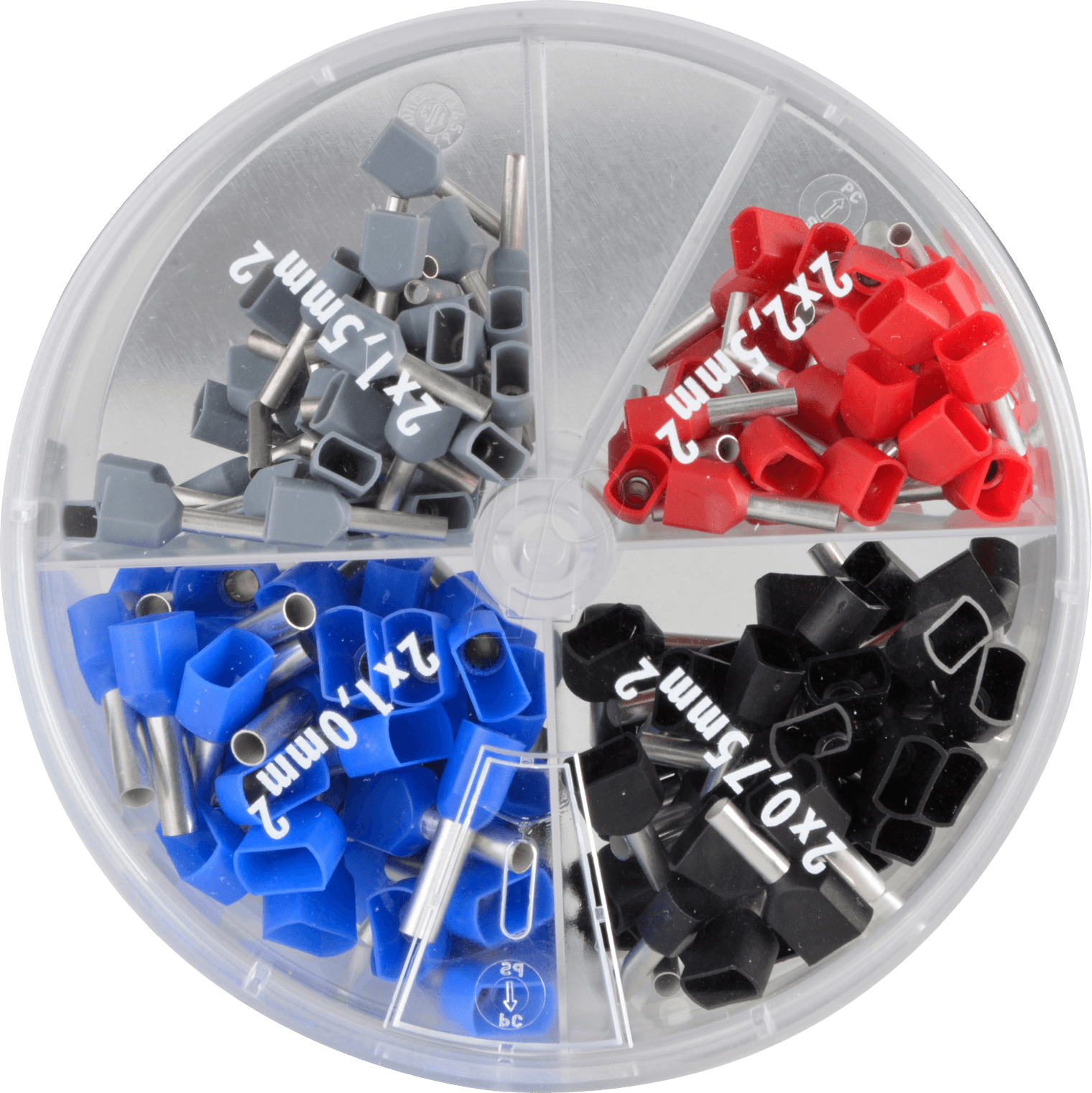 AEH SORTIMENT 4 - Twin-Aderendhülsen-Sortiment, 2x0,75 - 2,5mm²