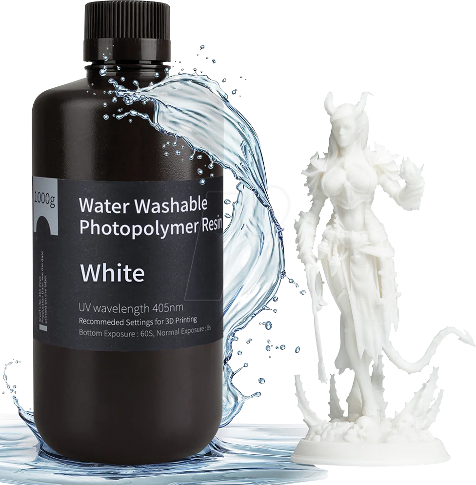 ELEGOO WWR WS - 3D Druck, Kustharz, Wasserlöslich, weiß, 1 kg