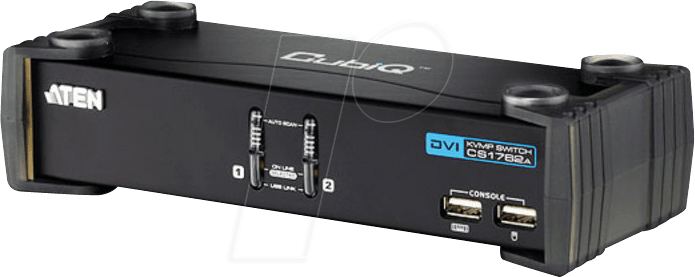 ATEN CS1762A - KVM Desktop Switch 2-Port USB/DVI - USB-Hub
