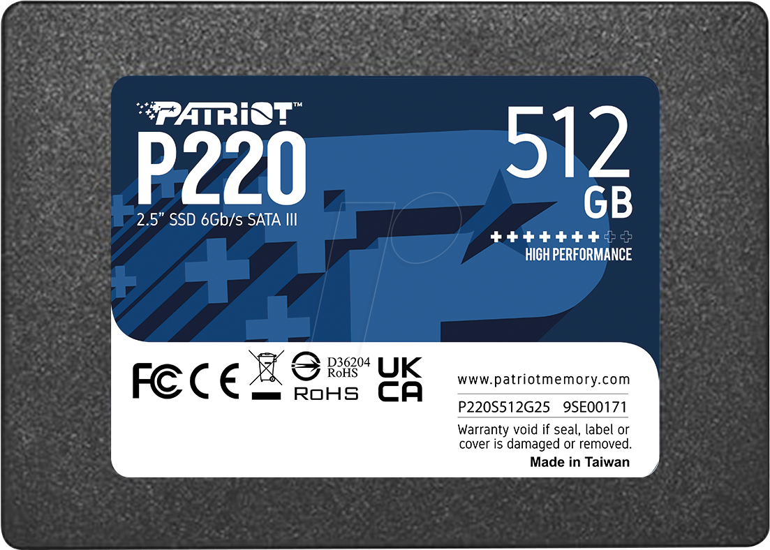 P220S512G25 - Patriot P220 2,5'' SSD, 512 GB