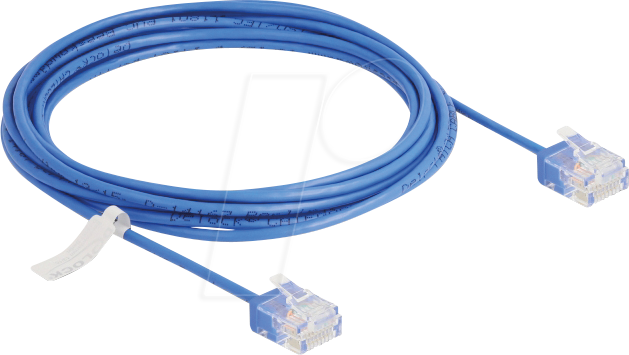 DELOCK 80798 - Patchkabel Cat.6 UTP, Ultra Slim, 3 m, blau