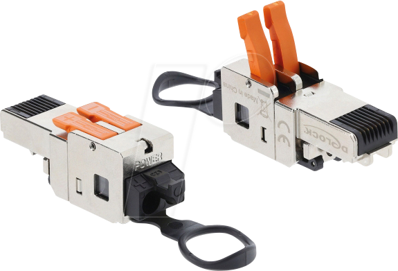 DELOCK 90710 - RJ45 Stecker mit Klemmverschluss, 2 Pin