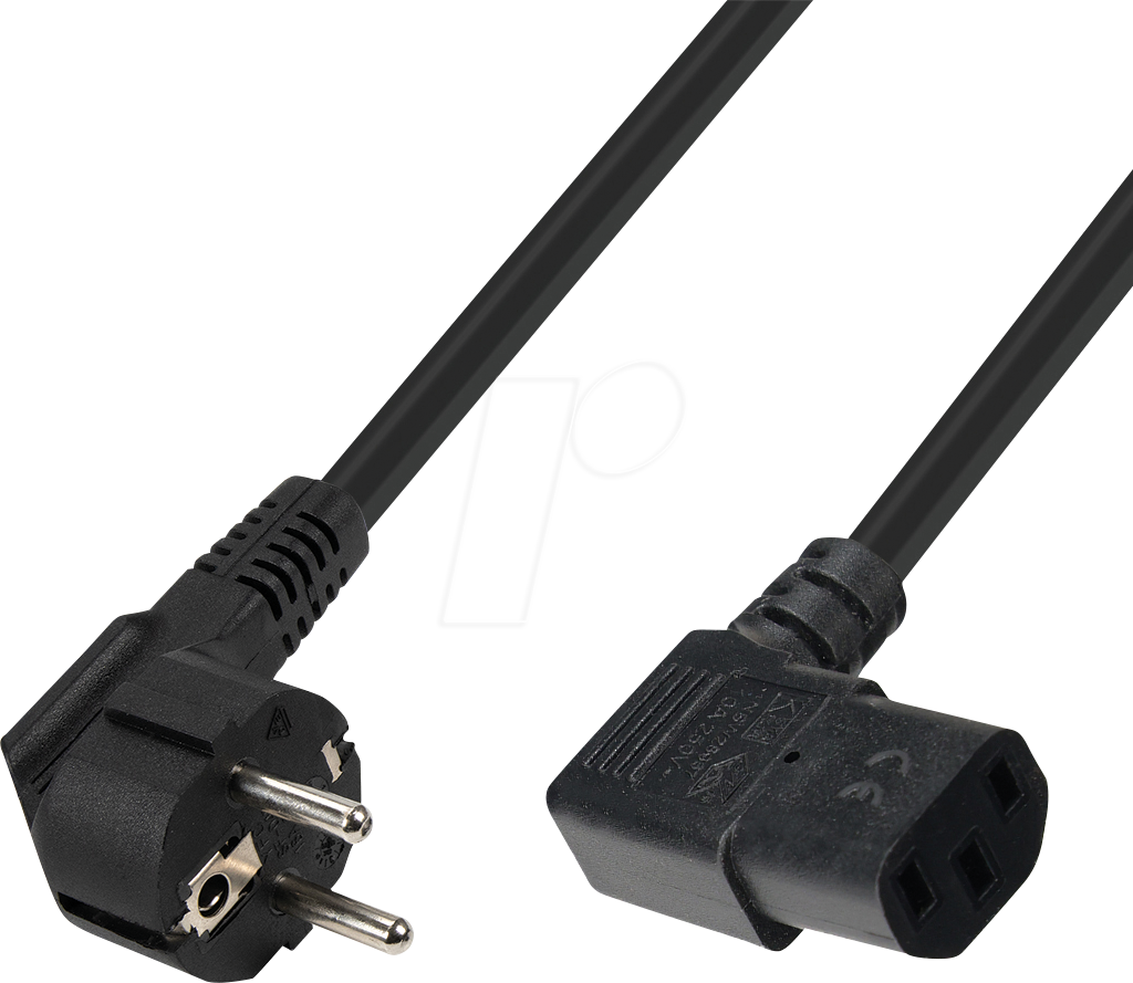 TTL 7134-1,8M - Netzkabel CEE 7/7 auf C13, 1,8 m, schwarz