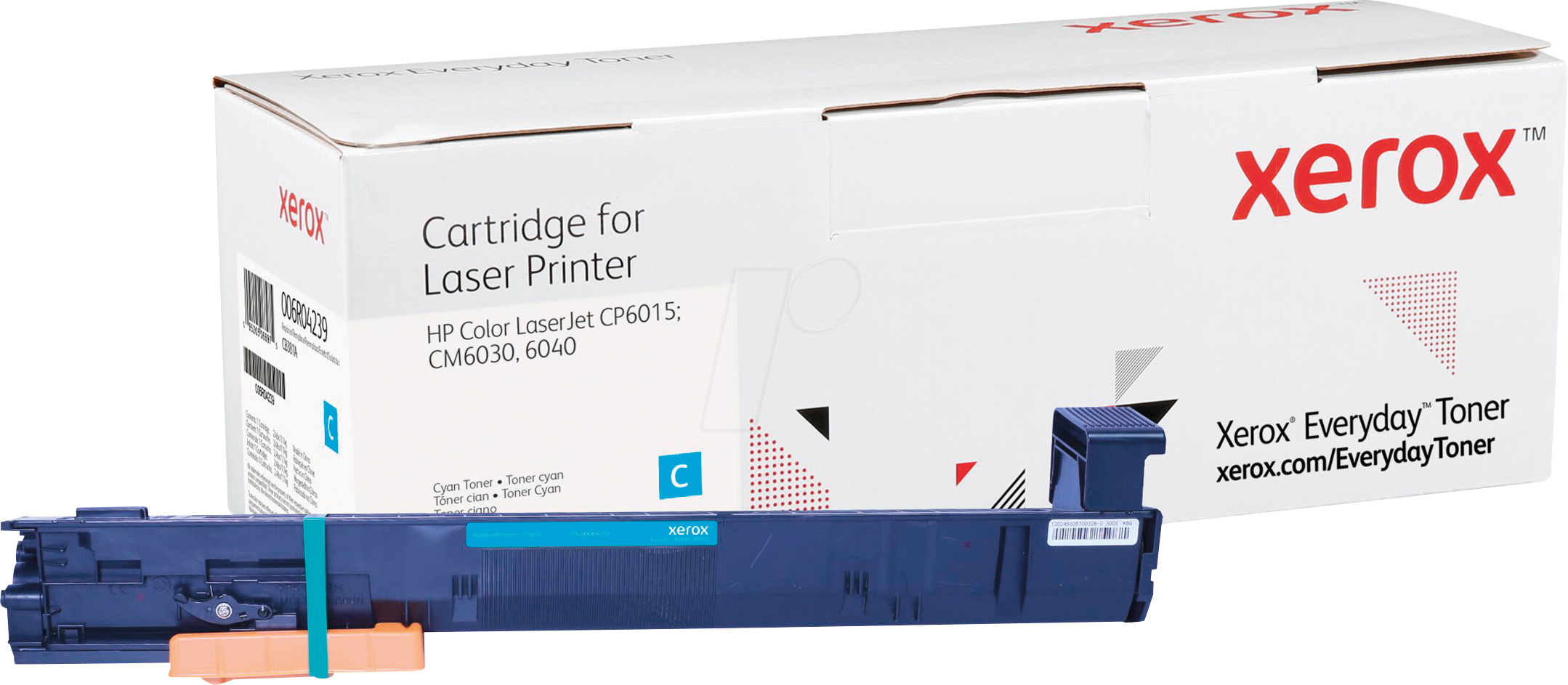 XEROX 006R04239 - Toner, cyan, 824A, rebuilt, HP