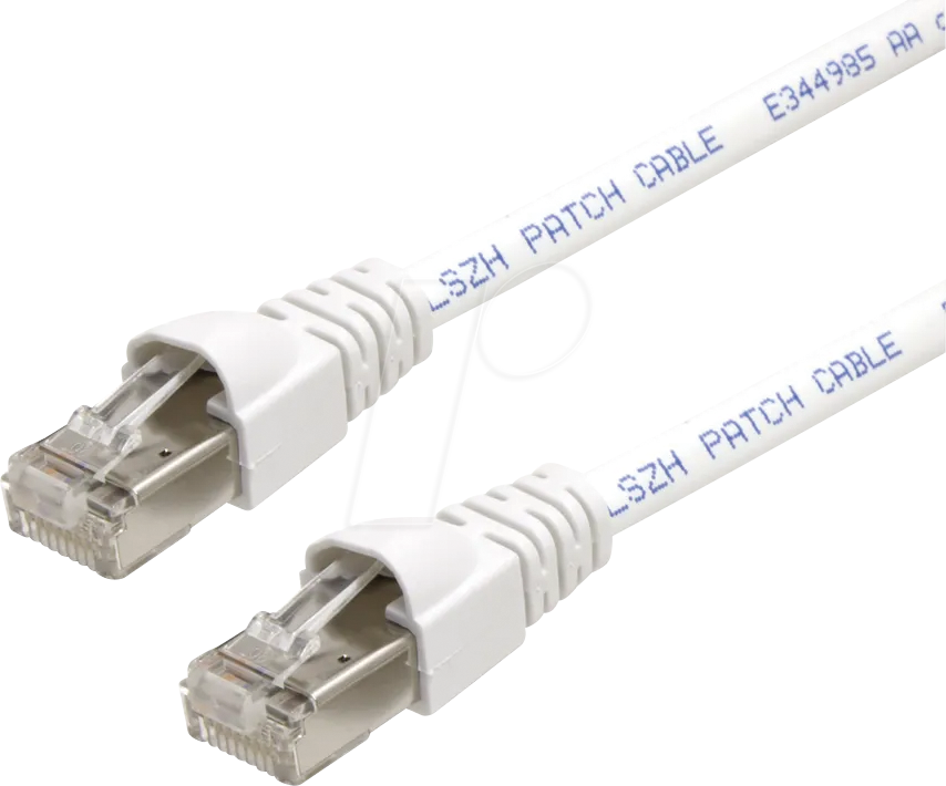 Thumbnail - TG 100007990 - Patchkabel RJ45 Cat.6A S/FTP 0,5 m weiß