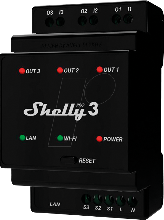 SHELLY PRO 3 - Shelly Pro 3, 3-Kanal Dreiphasenrelais