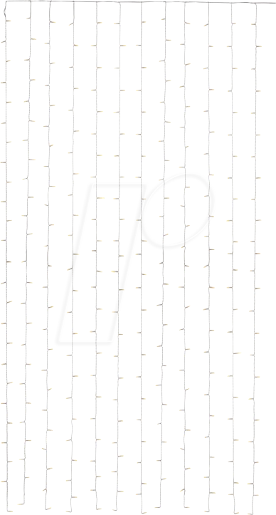 GB 57943 - 300er LED-Lichtervorhang, Fernbedienung, Timer, 8 Leuchtmodi, US