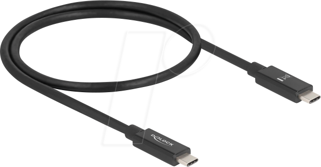 DELOCK 81210 - USB4 2.0 Kabel, 80 Gbit/s, 240 W, 16K 60Hz, 0,5 m