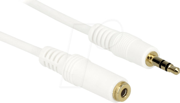 DELOCK 83769 - Audio Kabel, 3,5 mm Klinkenstecker auf Kupplung, 3 m