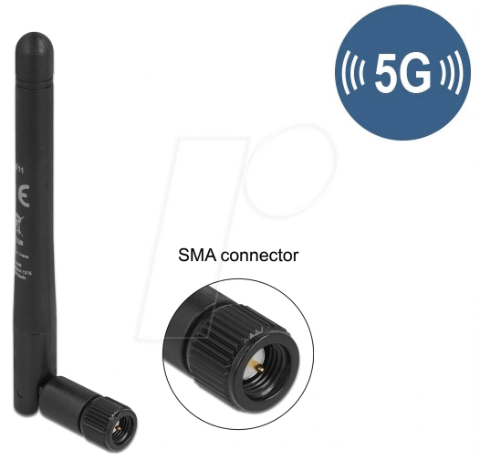 DELOCK 12711 - Antenne, 5G, SMA-Anschluss, Kippgelenk