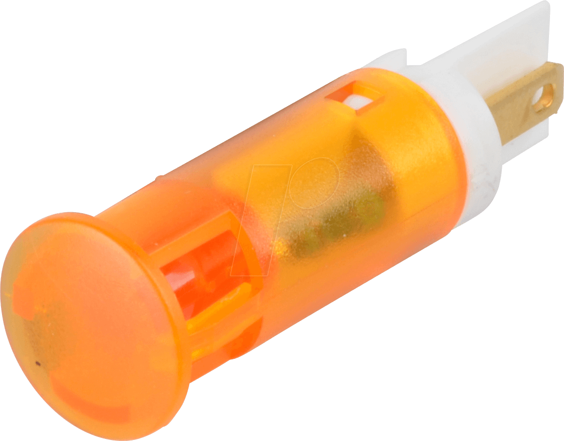APM QS101 O12 - LED-Signalleuchte, orange, 12 V, Ø 10 mm, rund, FASTON
