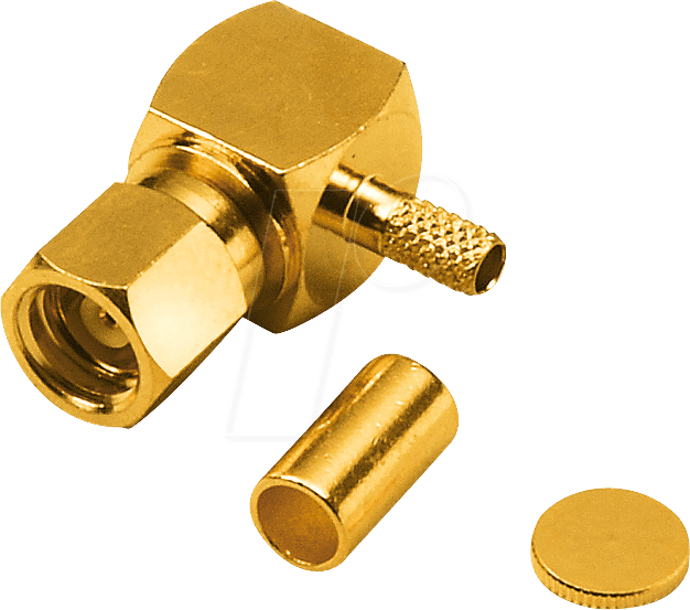 SMC STW-174 - SMC-Crimp-Stecker, vergoldet RG174/RG316