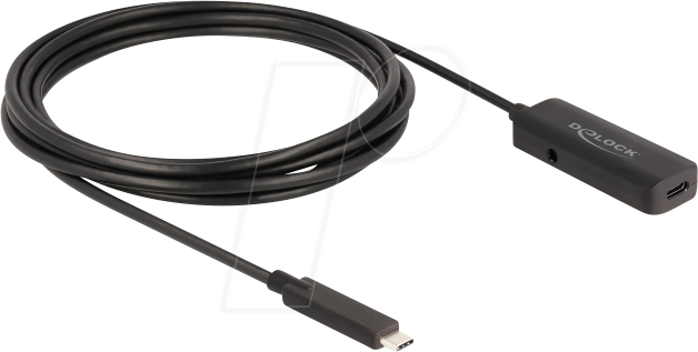 DELOCK 80027 - Aktives USB 10 Gb/s Kabel, C-Stecker > C-Buchse, 3 m