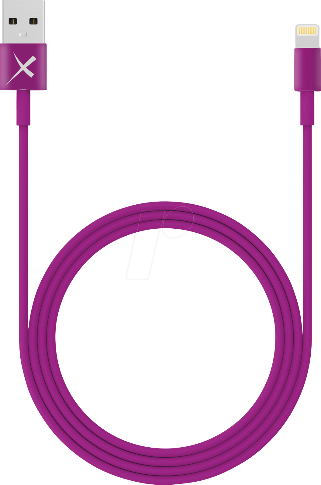 XLAYER 214094 - Sync- & Ladekabel, USB-A -> Lightning, 1,0 m, lila