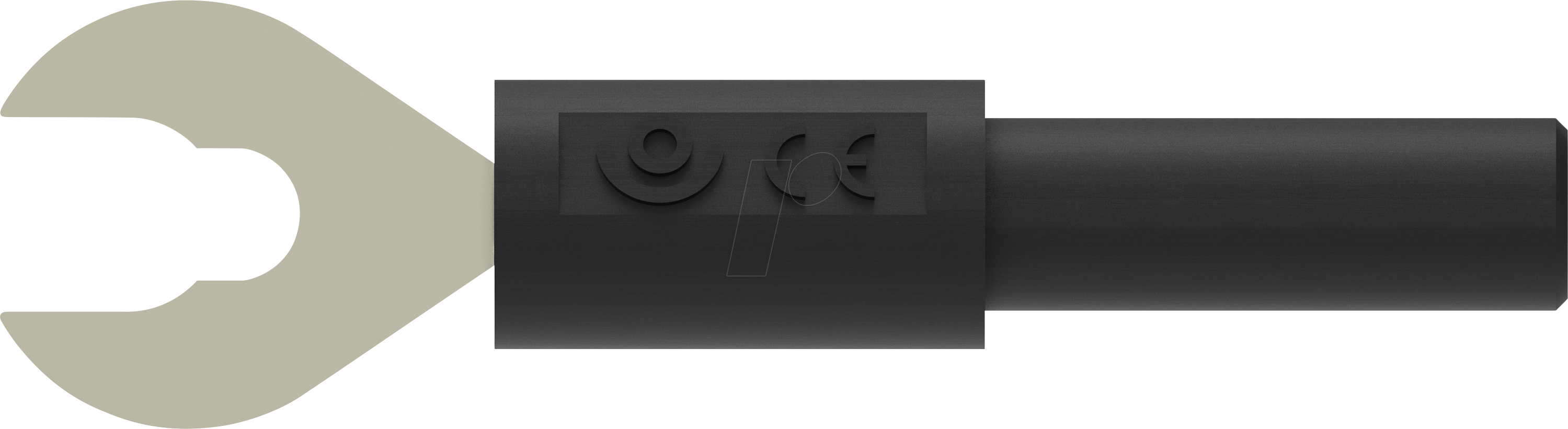 PJP ADA3034-N - Kabelschuh-Adapter, 4 mm Bananenbuchse / Kabelschuh, schwarz