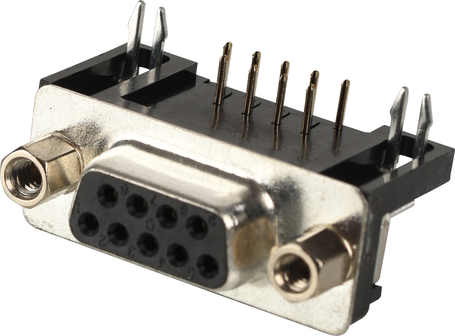 W+P 107-09-2-1-2 - D-SUB Buchse, 9-polig, gewinkelt