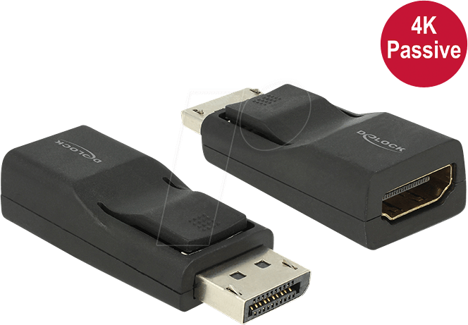 Thumbnail - DELOCK 65685 - DisplayPort Adapter, DP 1.2 Stecker auf HDMI Buchse