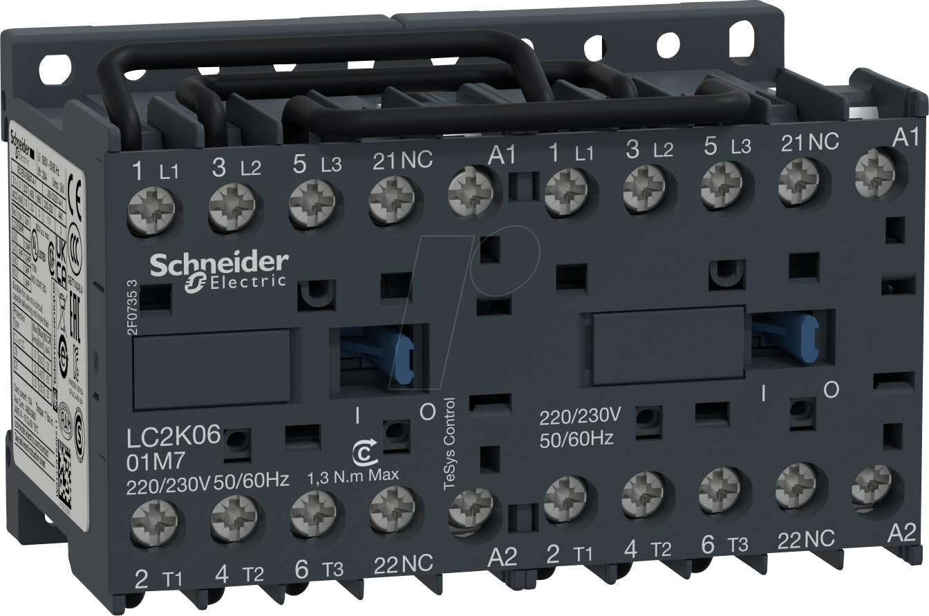 LC2K0601P7 - Wendeschützkombination, TeSys K, 3 -pol, 1 NC, 230 V