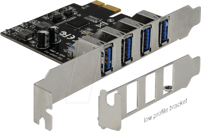 DELOCK 90304 - USB 3.0 PCI Express Karte mit 4 x externen Typ-A Buchsen