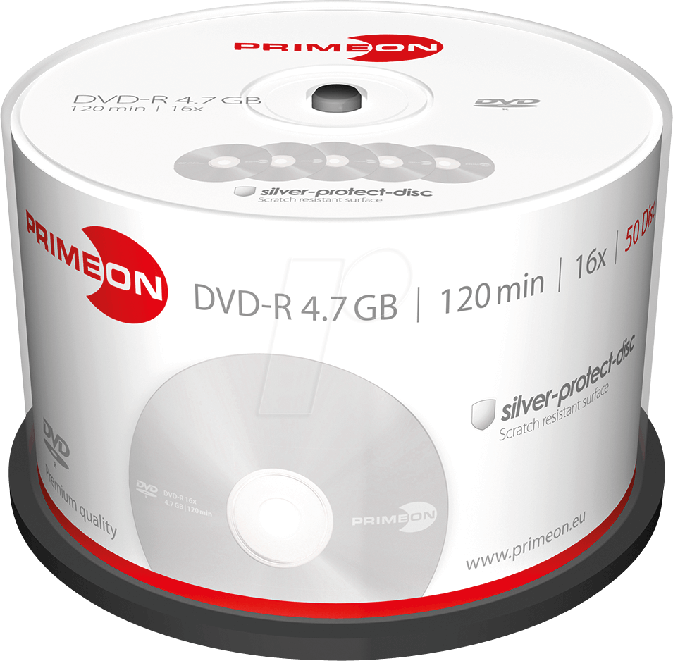 PRIM 2761204 - DVD-R 4.7GB/120Min, 50-er Cakebox
