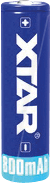 XTAR 14500-800 - Industriezelle, Li-Ion, 14500, 3,6 V, 800 mAh, Button Top