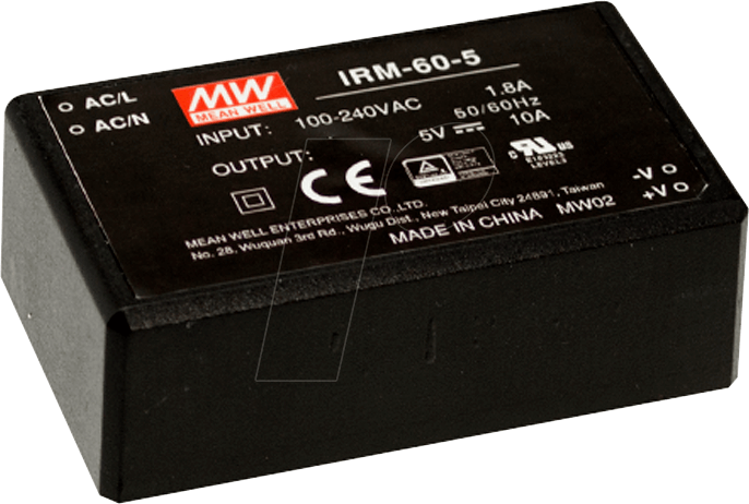 Thumbnail - MW IRM-60-12 - AC/DC-Wandler, 85 - 264 V AC, 12 V DC, Modul