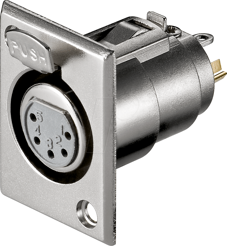 XLR 5EB - XLR-Einbaubuchse, 5-polig mit Verriegelung