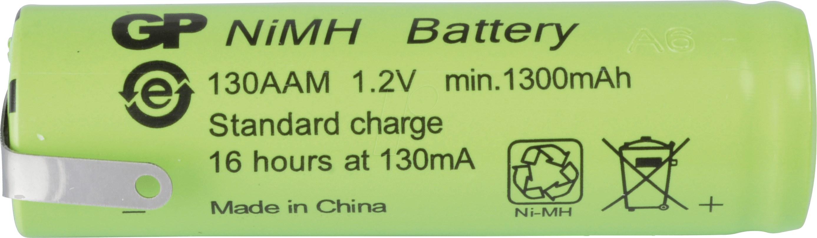 NH GP 130AAH-1Z - NiMh Akku, AA (Mignon), 1300 mAh, 1er-Pack