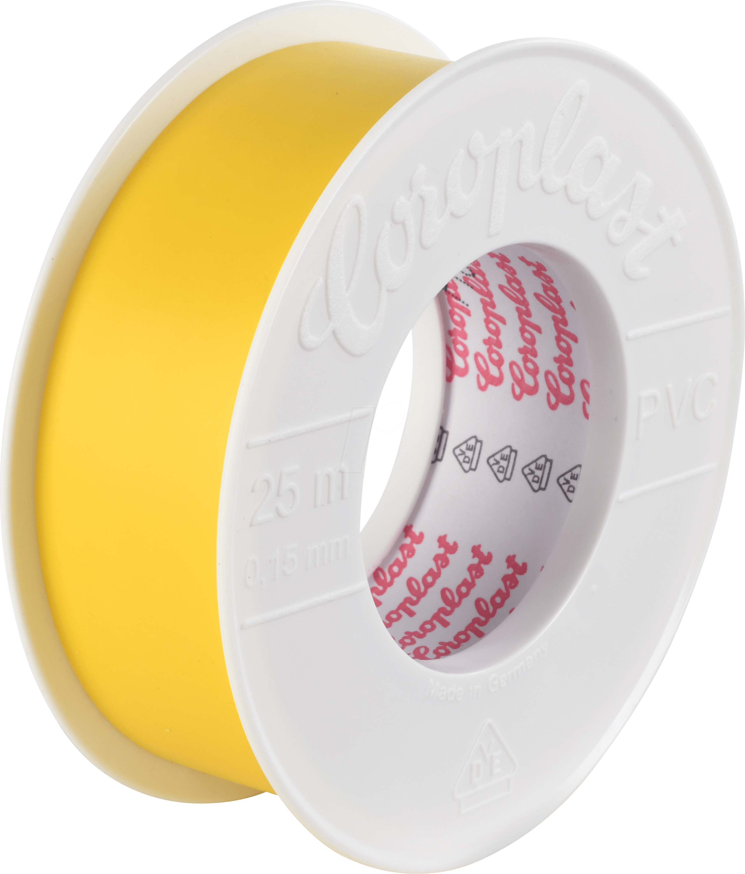 CORO 1856 - VDE Elektroisolierband, 25 m, 30 mm, gelb