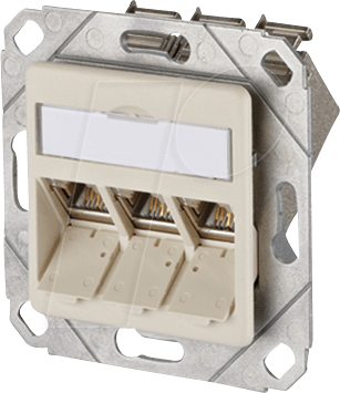 BTR 1309131101-E - E-DAT modul 3 Port UPk Cat.6A perlweiß