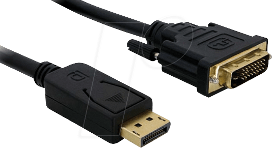 DELOCK 82592 - Adapterkabel, Displayport 1.1 Stecker auf DVI 24+1 Stecker, 3 m