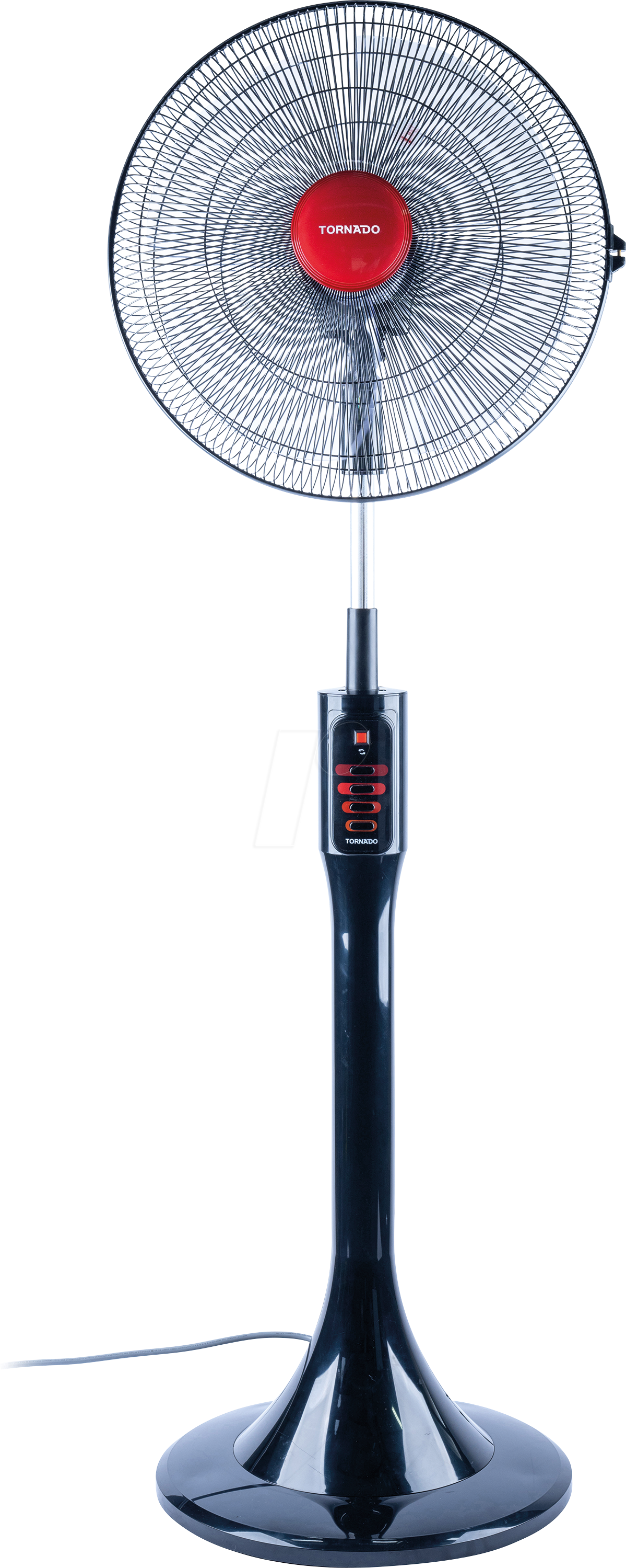 Thumbnail - TOR EFS-111M - Standventilator, 60 W, 40 cm, schwarz/rot