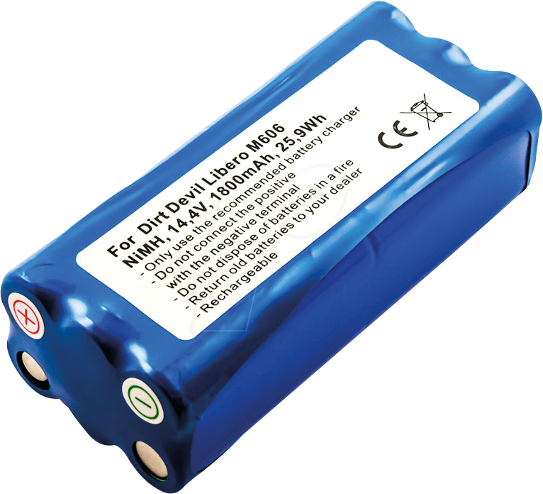 AKKU 31245 - Ersatzakku, Dirt Devil Libero M606, NiMh, 1800 mAh