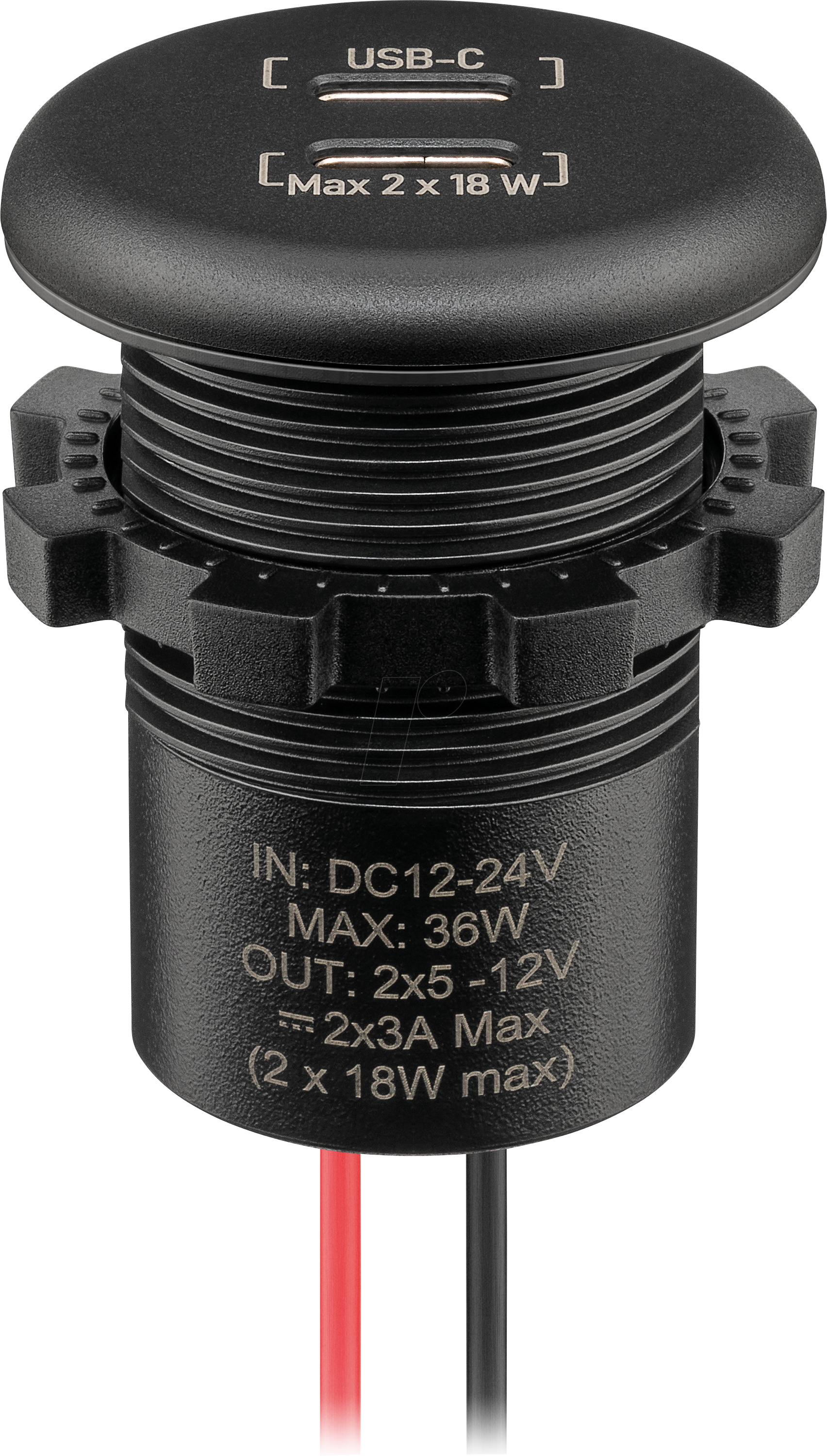 WTS 61692 - Caravan - Steckdose, 2x USB-C, schwarz