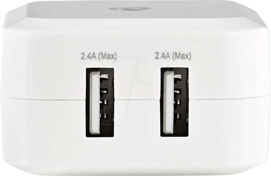 N WCHAU484AWT - USB-Ladegerät, 5 V, 4800 mA, weiß, 2-Port