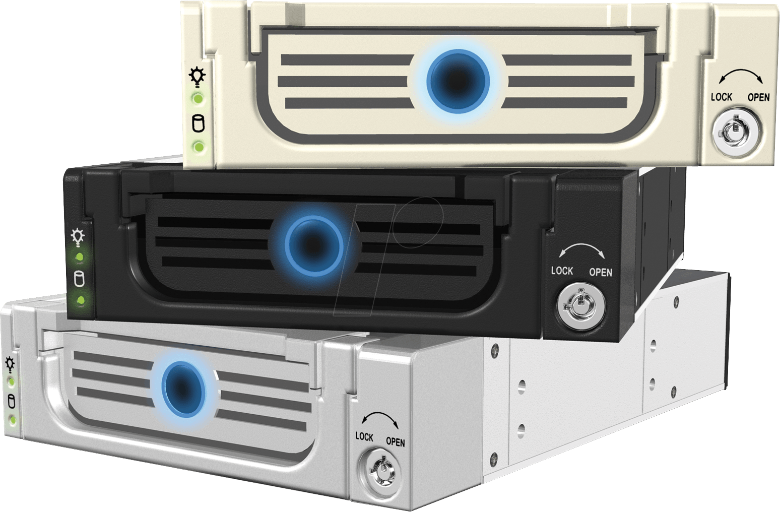 ICY IB-138SKSIIB - ICY DOCK Wechselrahmen, ALU,SATA I+II,schw.