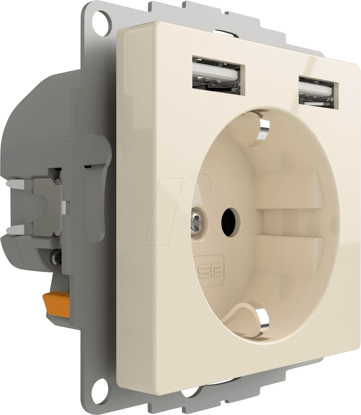 2USB ICP CWG - 2USB inCharge PRO - Cremeweiß glänzend USB Steckdose