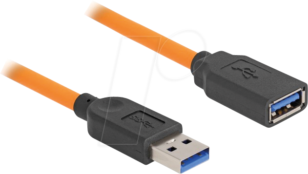 DELOCK 87963 - USB 5 Gb/s Kabel, A Stecker auf A Buchse, Tethered Shooting, 1 m