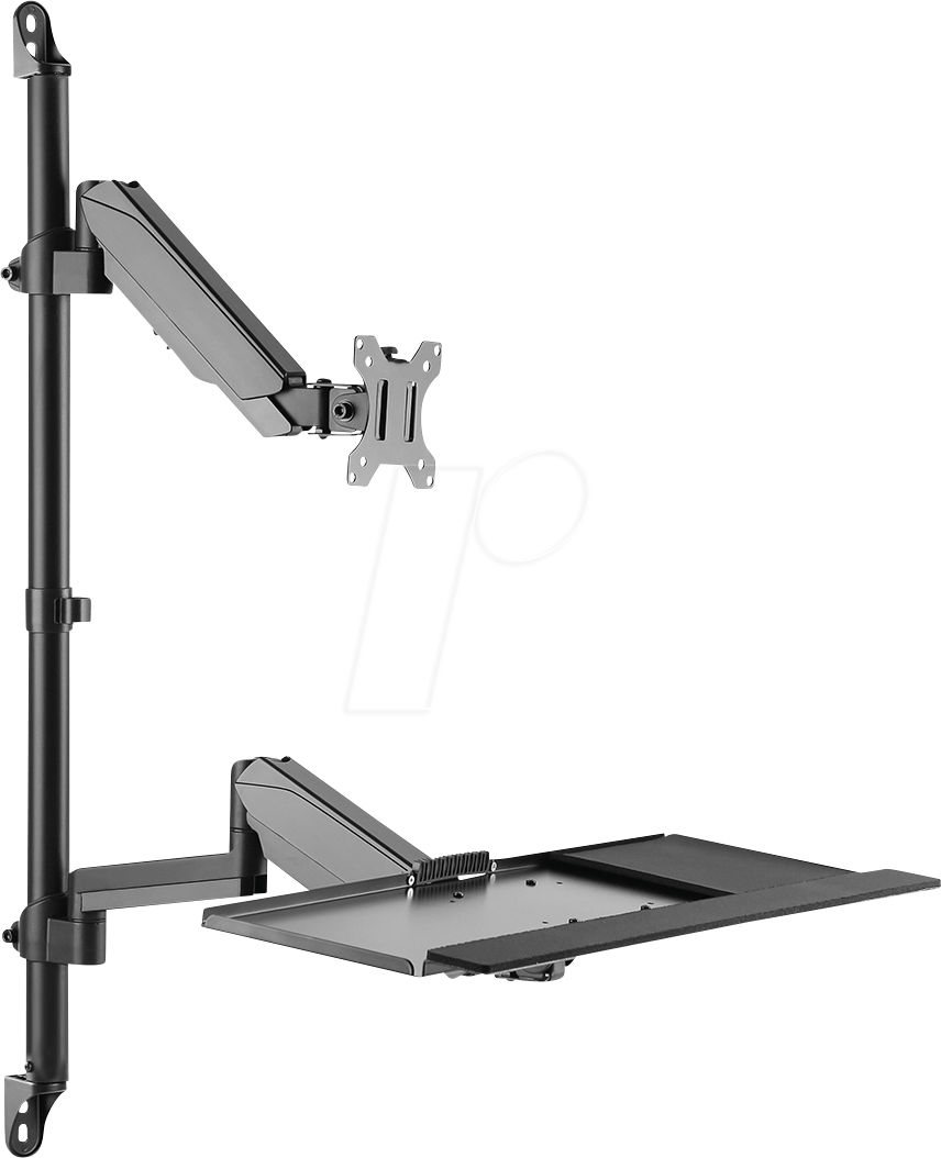 MYW HL64L - Arbeitsstation, Monitor- + Tastaturhalterung, Wandmontage