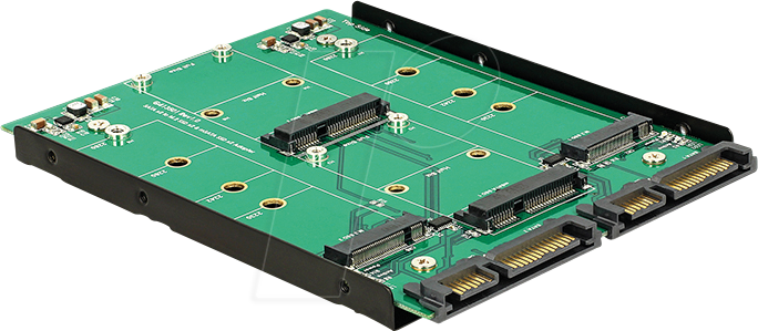 DELOCK 62946 - Konverter 2x SATA 22 Pin > 2x M.2 / 2x mSATA, 3,5''