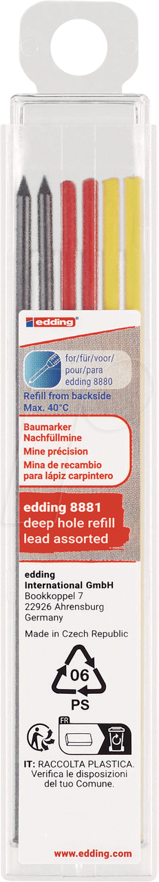 EDDING 8881-6999 - Nachfüllmine, für edding 8880, sortiert, 6er Set