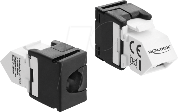 DELOCK 90936 - Keystone Modul RJ45 Buchse zu LSA Cat.6 45° ungeschirmt