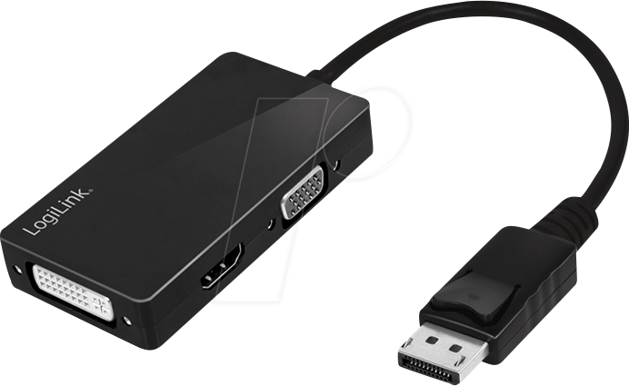 LOGILINK CV0109 - DisplayPort Adapter, DP auf DVI / HDMI / VGA