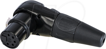 REAN RC5FR-BAG - XLR Kabelbuchse 5-polig gewinkelt, schwarz